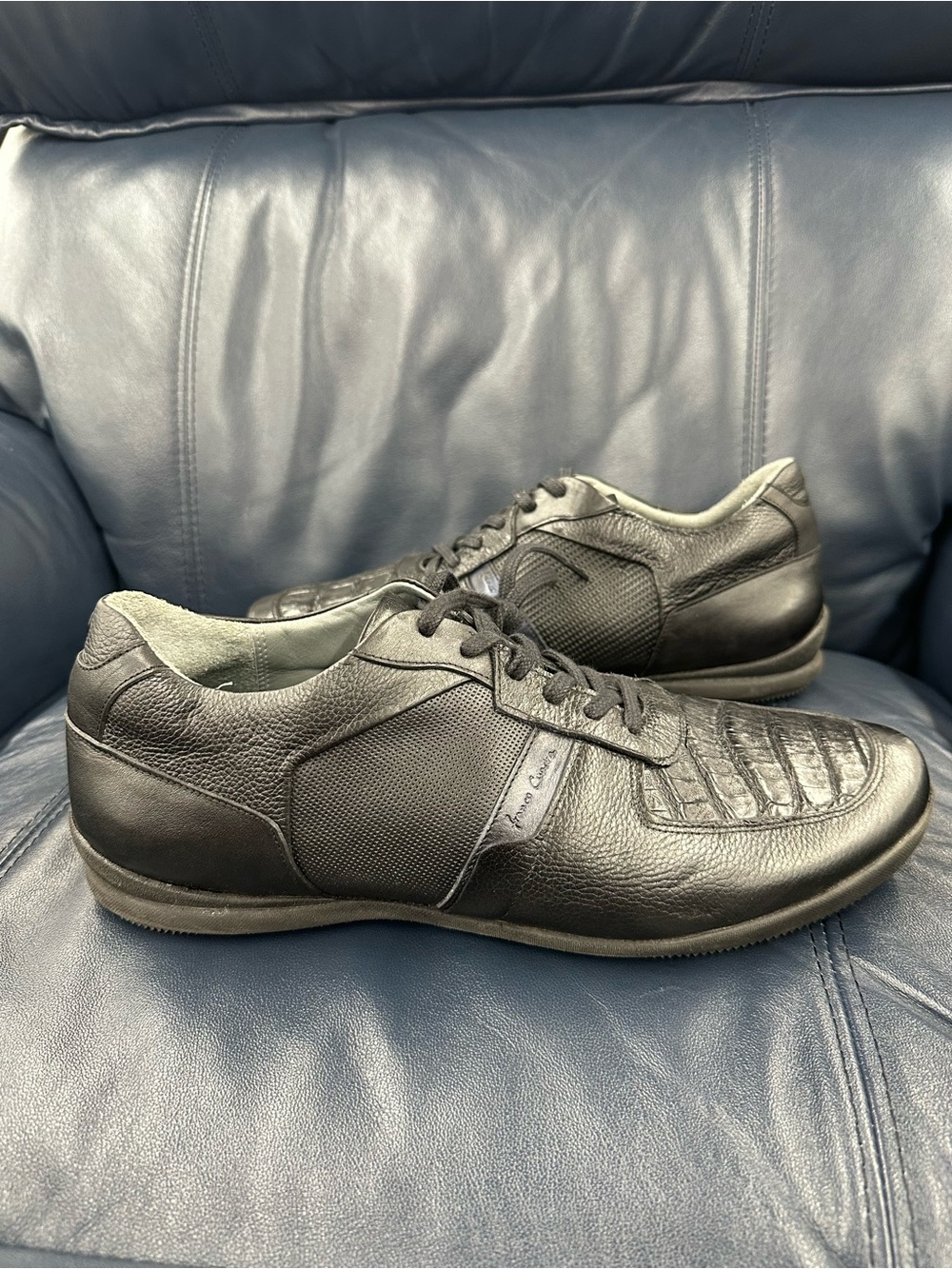 Franco caudra caiman alligator men’s leather dress shoes size 29 mex 10-10.5 us